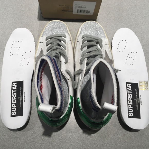 Golden Goose White Superstar Sock High-Top 37 NIB - Picture 7 of 8